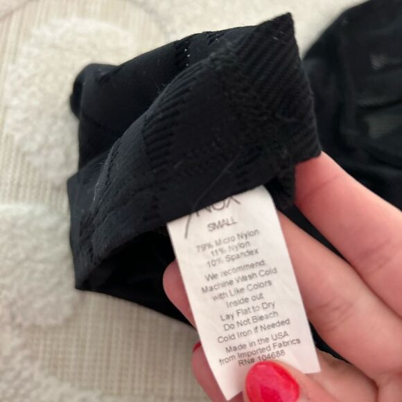 NUX Sheer Floral Lace Black Flowy Racerback Tank - Picture 4 of 4